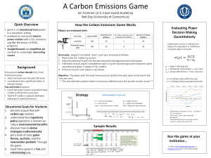 Carbon Emissions Game Poster